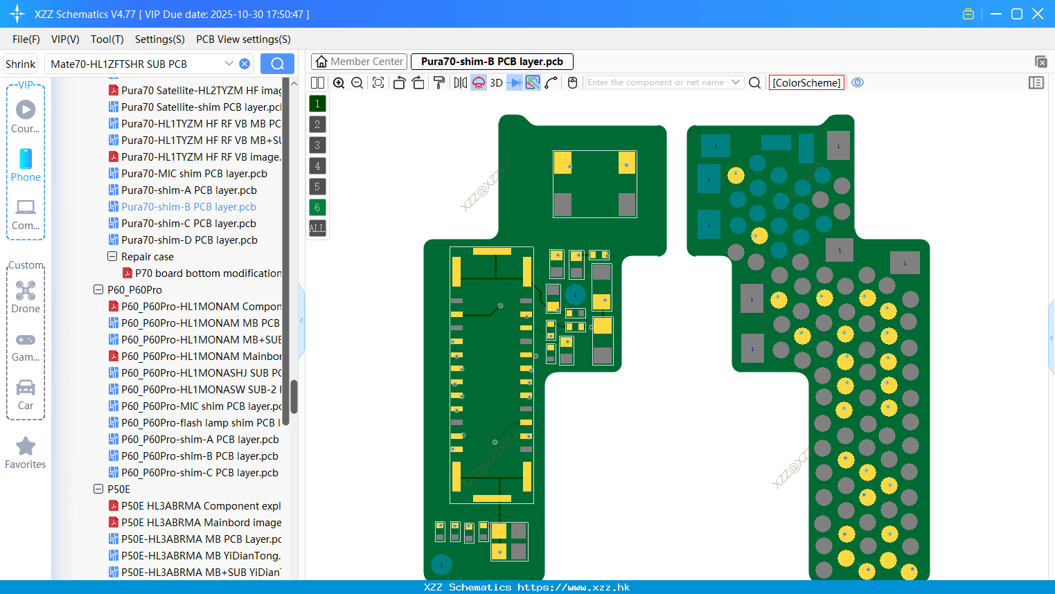 Huawei Pura70-shim-B PCB Layer